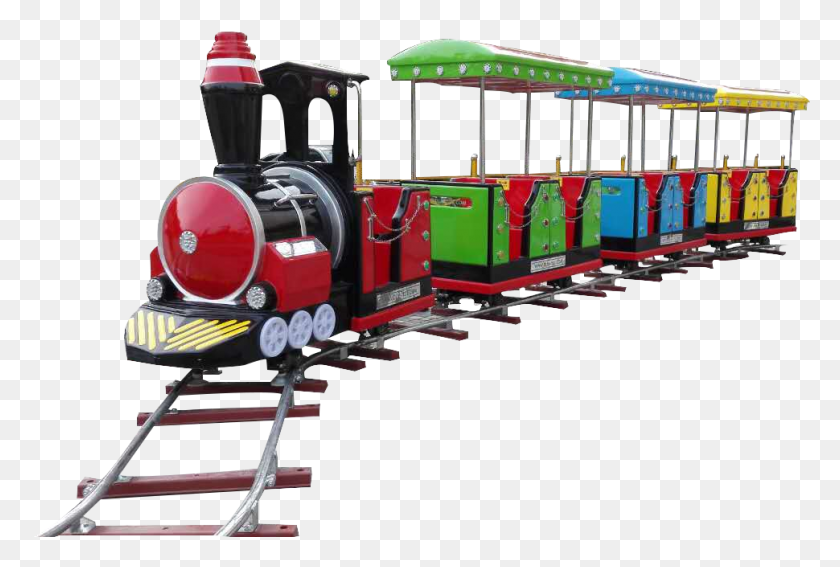 970x631 Amusement Park Funfair Rides Thomas Track Train For Roller Coaster, Locomotive, Vehicle, Transportation HD PNG Download