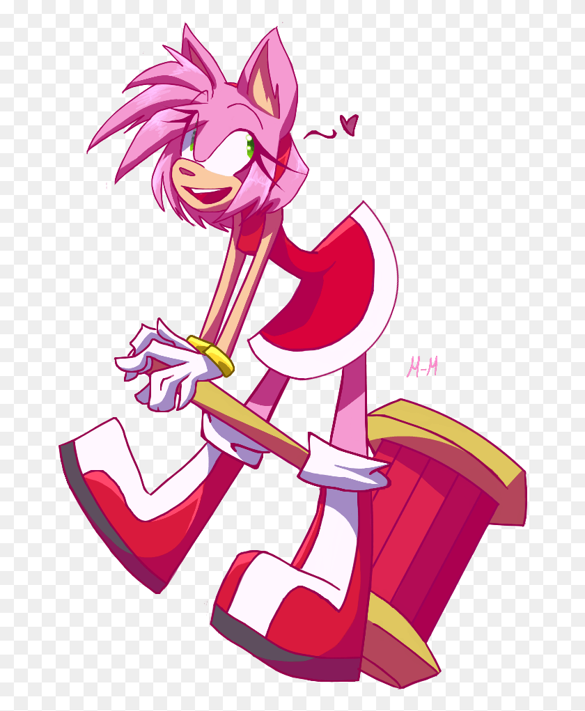 674x961 Amy Rose By Belen 1999 Amy Rose Piko Piko Hammer, Comics, Book HD PNG Download