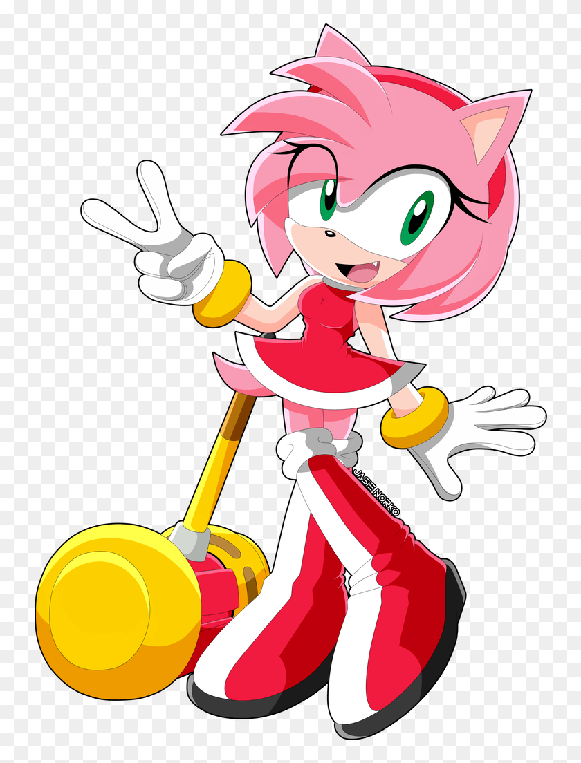 748x1044 Amy Rose By Jasie Norko Amy Rose Sonic X, Toy, Performer HD PNG Download