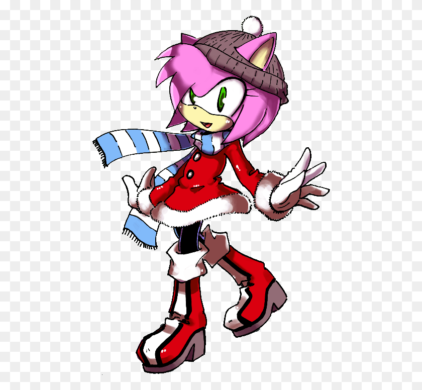 474x716 Amy Rose Images Amy Rose Winter Wallpaper And Background Cartoon, Person, Human, Performer HD PNG Download