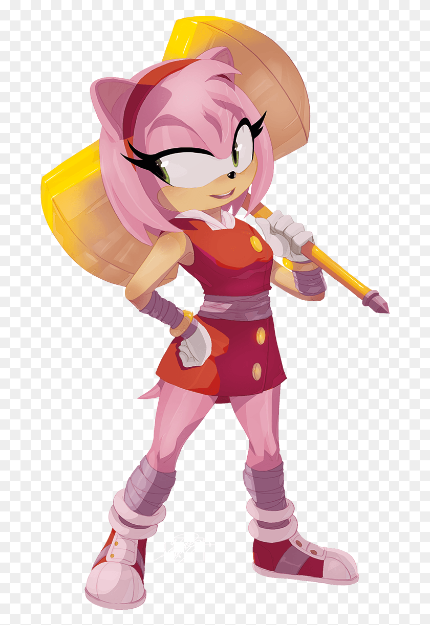 684x1162 Amy Rose Sonic Boom Amy Rose Hammer Cosplay, Person, Human, Costume HD PNG Download