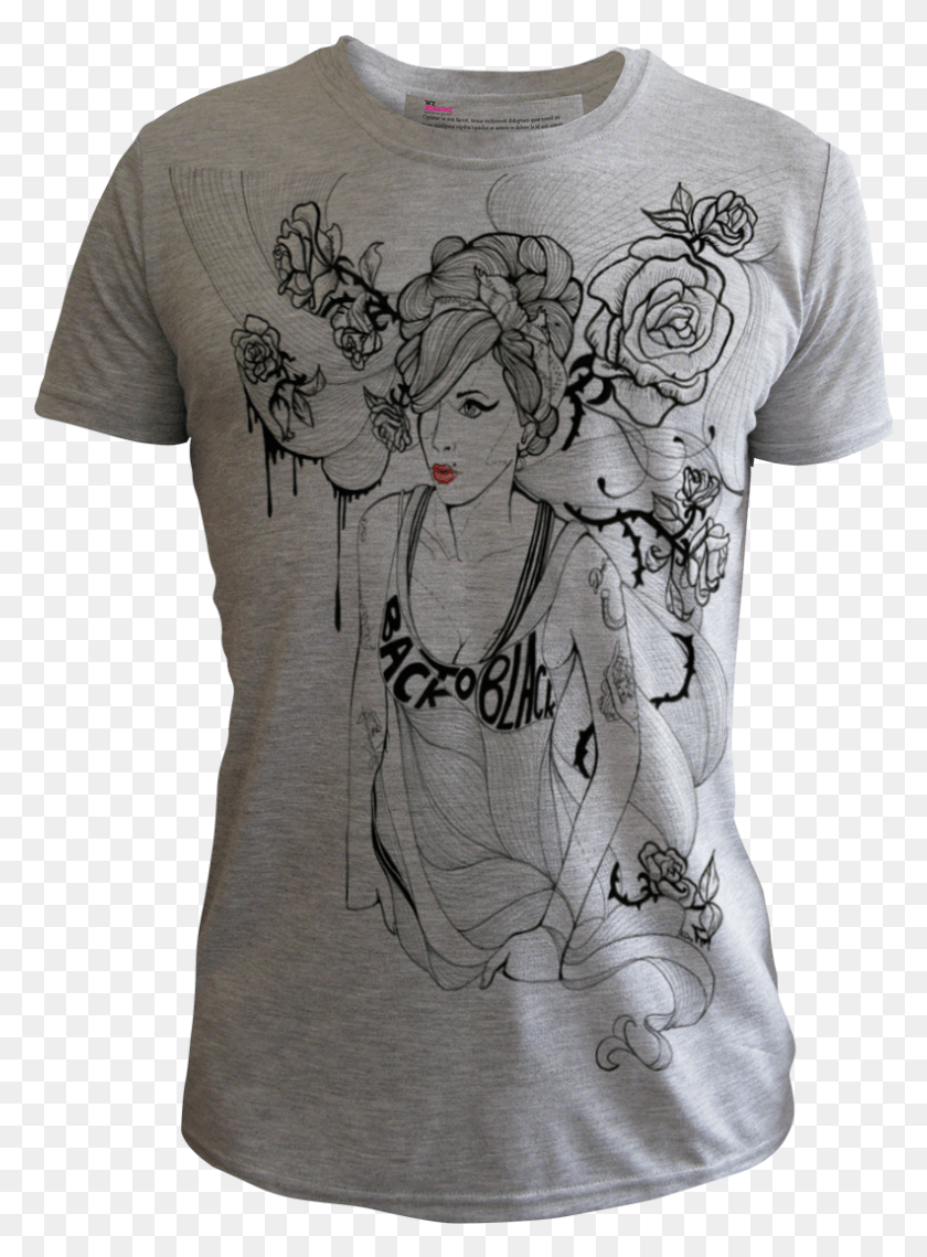 792x1096 Amy Winehouse Men Grey Mens Amy Winehouse T Shirt, Clothing, Apparel, T-shirt HD PNG Download