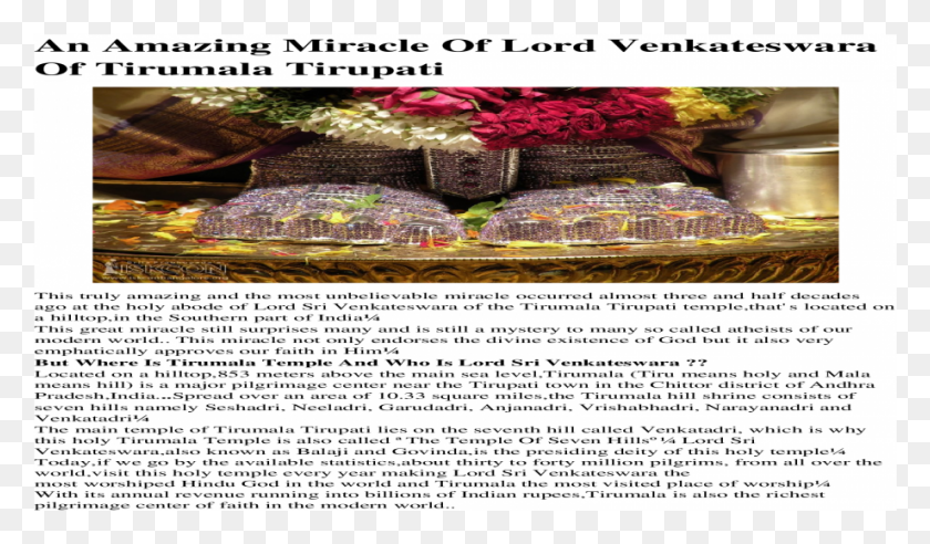 919x509 An Amazing Miracle Of Lord Venkateswara Of Tirumala Chicken Running Gotta Blast, Text, Advertisement, Poster HD PNG Download