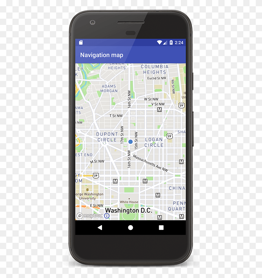 464x833 An Android Device Displaying A Map With A User S Location Autofill Hints Android Example, Mobile Phone, Phone, Electronics Descargar Hd Png