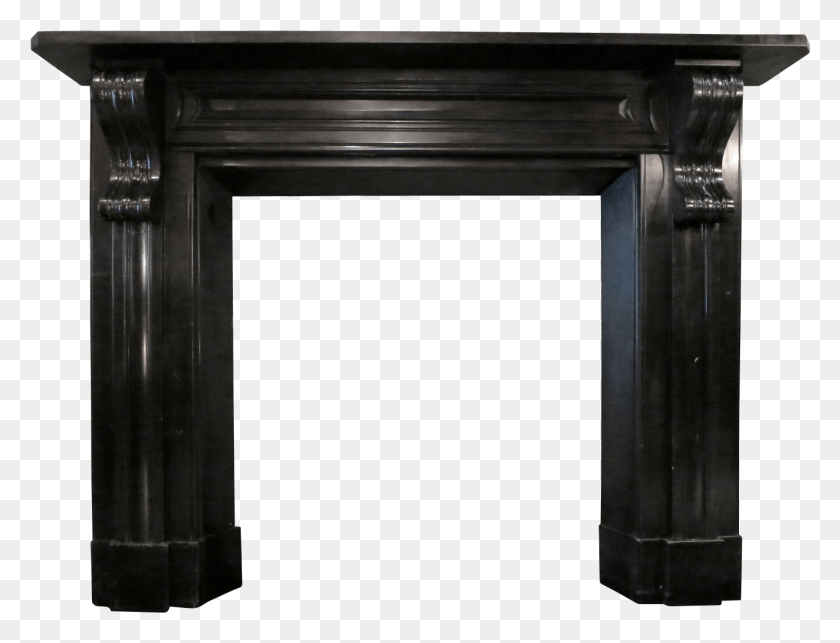 1384x1035 An Antique Early 19th Century Irish Black Marble Fireplace Antiqued Black Fireplace Mantel, Furniture, Building, Architecture HD PNG Download
