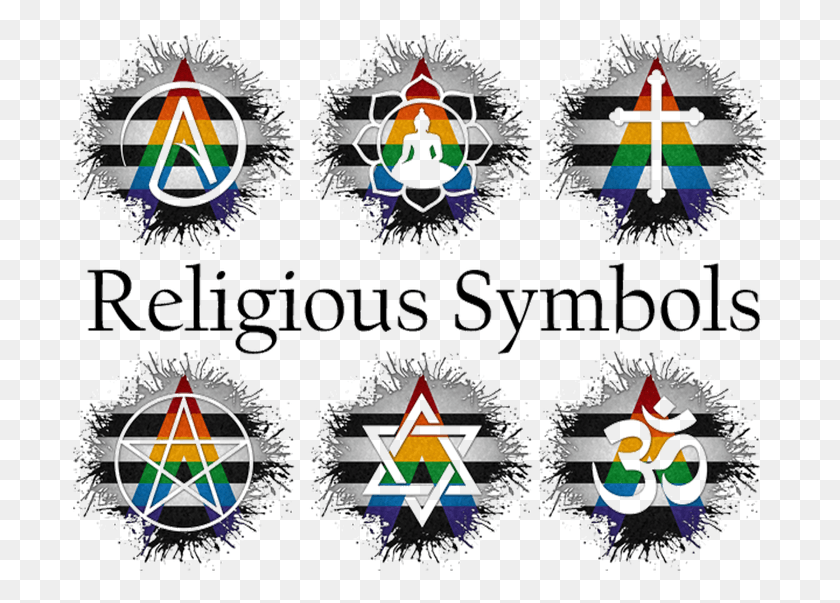 699x543 An Assortment Of Various Religious Symbols In Lgbt Gay Pride, Pattern, Symbol, Graphics HD PNG Download