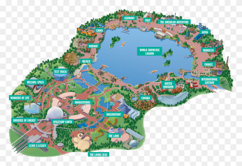1416x935 An Error Occurred World Showcase Epcot, Map, Diagram, Plot HD PNG Download