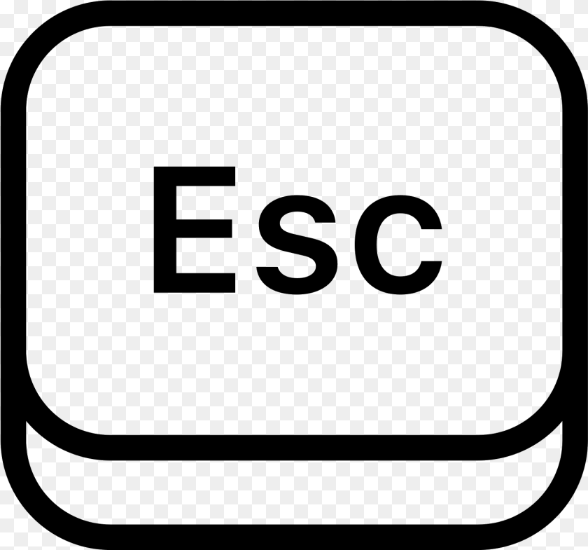 1462x1366 An Escape Sign Shortened To The First Three Letters Alt Icon, Gray Clipart PNG