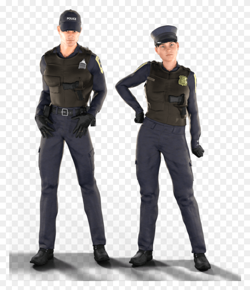 801x938 An Example Render Police, Person, Human, Military Uniform HD PNG Download