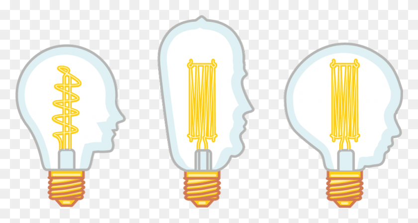 951x475 An Illustration Of Three Eddison Lightbulbs With Faces Illustration, Light, Lightbulb, Lamp HD PNG Download
