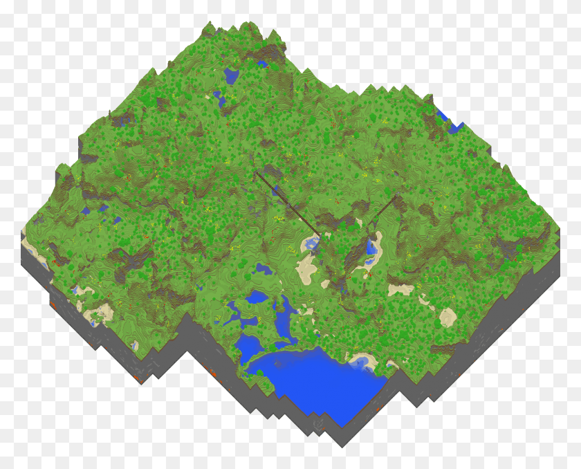 1504x1193 An Isometric Map Showing Two Very Long Perpendicular Minecraft Isometric Map Alpha, Diagram, Plot, Atlas HD PNG Download
