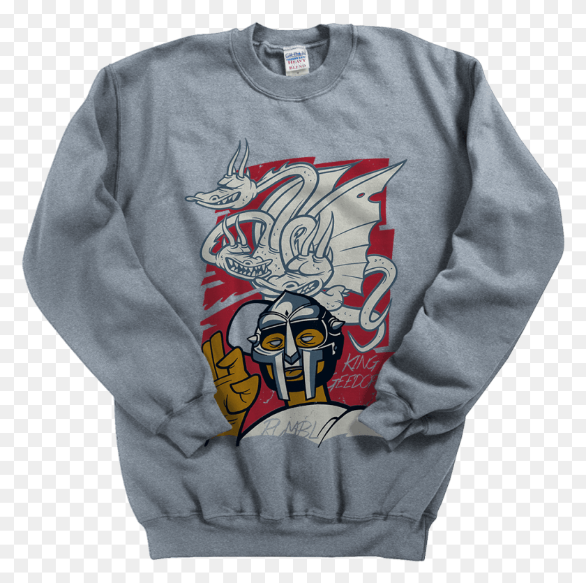 966x961 An Mf Doom T Shirt On Long Sleeved T Shirt, Clothing, Apparel, Sweatshirt HD PNG Download