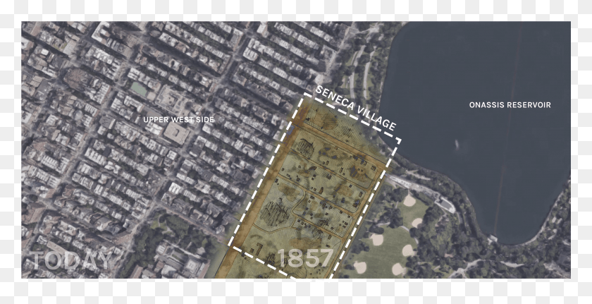 3025x1439 An Overlay That Locates Seneca Village Of 1857 In Today39s Aerial Photography, Landscape, Outdoors, Nature HD PNG Download