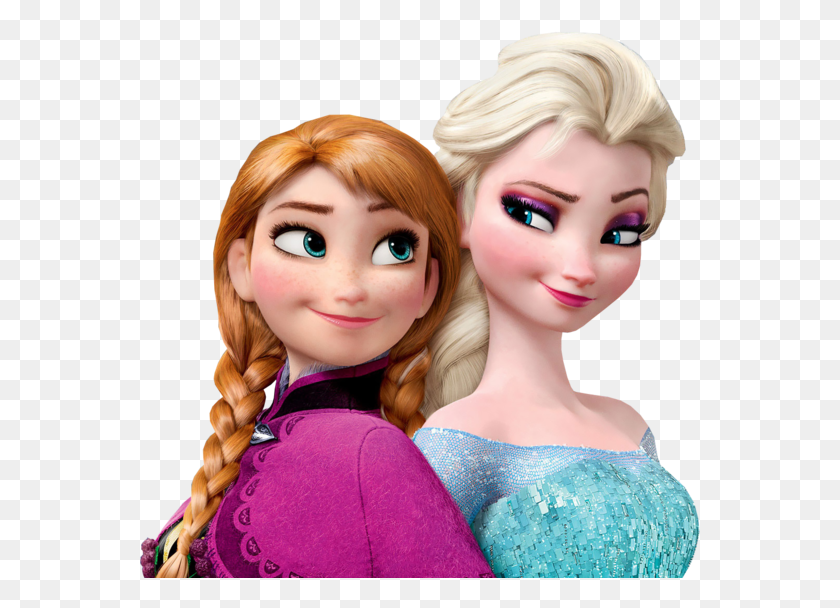 561x548 Ana E Elsa Anna E Elsa Frozen, Doll, Toy, Person HD PNG Download