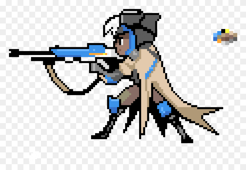 1141x761 Ana Pixel Art Overwatch, Cross, Symbol, Paintball HD PNG Download