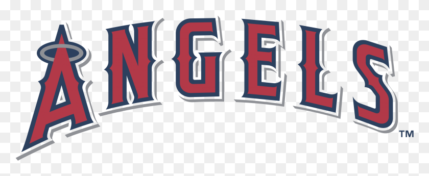 2191x801 Descargar Png Anaheim Angels Logo, Anaheim Angels Logo, Texto, Número, Símbolo Hd Png
