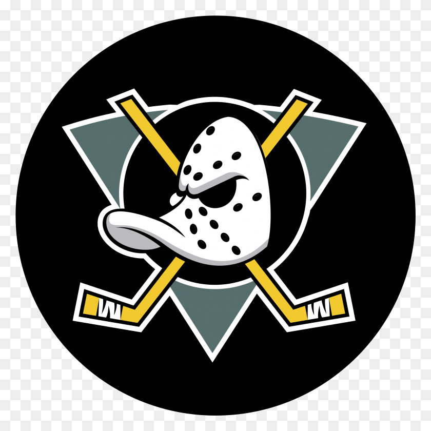 2331x2331 Anaheim Mighty Ducks Logo Transparent Black Mighty Ducks Logo, Symbol, Emblem, Trademark HD PNG Download