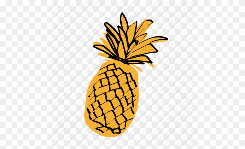 Ananas Pinapple Tropical Fruit Yellow Icon, Food, Pineapple, Plant, Produce Clipart PNG