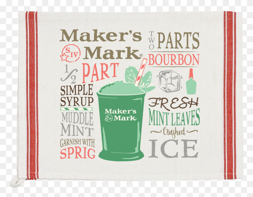 1090x830 Anatomy Of A Mint Julep Bar Towel Makers Mark, Poster, Advertisement, Flyer HD PNG Download