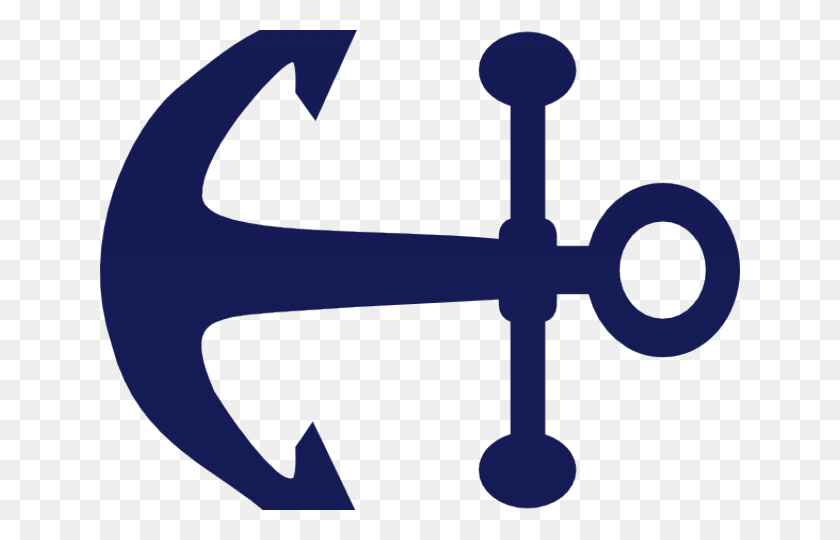 640x480 Anchor Clipart Blue Anchor Navy Blue Anchor Clipart, Cross, Symbol, Weapon HD PNG Download