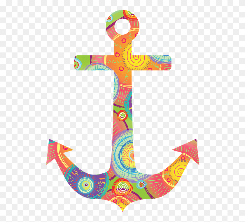 532x702 Anchor Nautical Beach Ocean Summer Weight Symbol Bookmark Design Anchor, Hook, Axe, Tool HD PNG Download