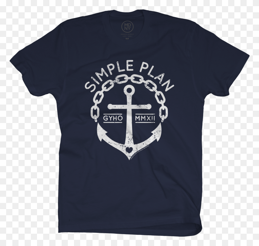 2263x2147 Anchor On Navy 25 T Shirt, Clothing, Apparel, Hook HD PNG Download