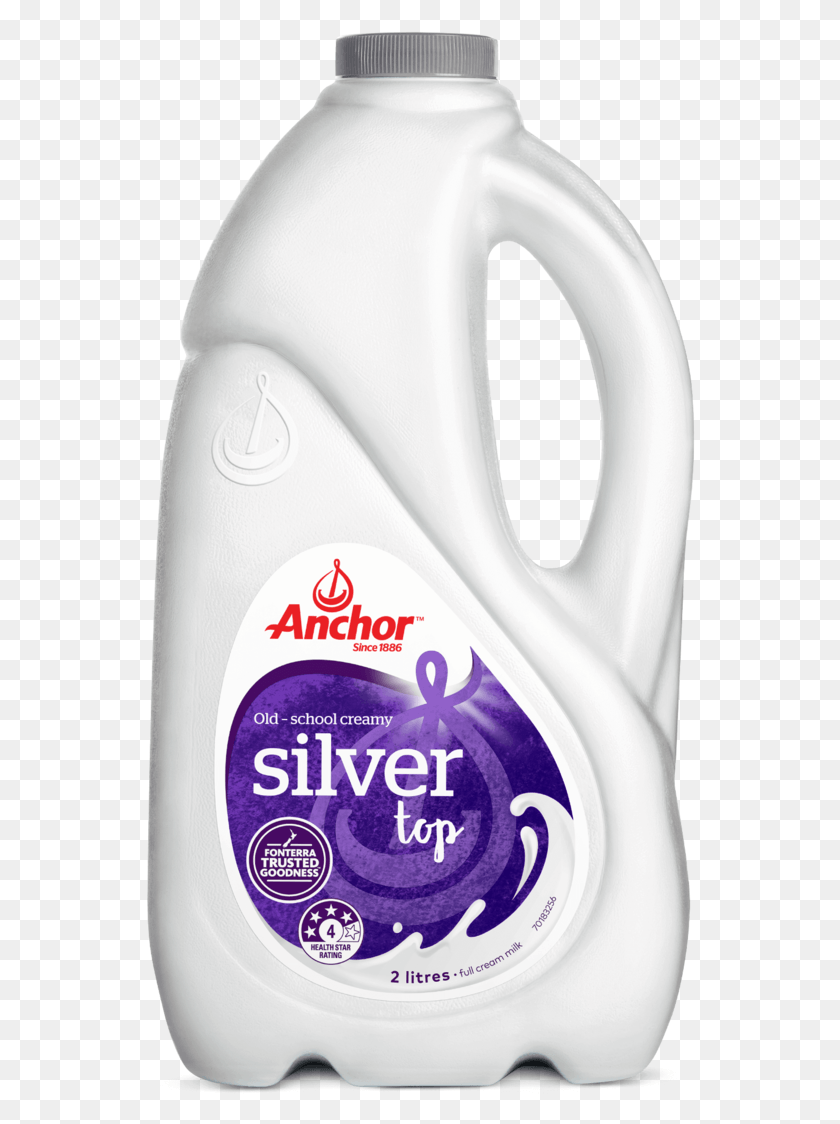 550x1064 Anchor Silver Top Milk 2l Bottle Anchor Calci Milk, Beverage, Drink, Shampoo HD PNG Download