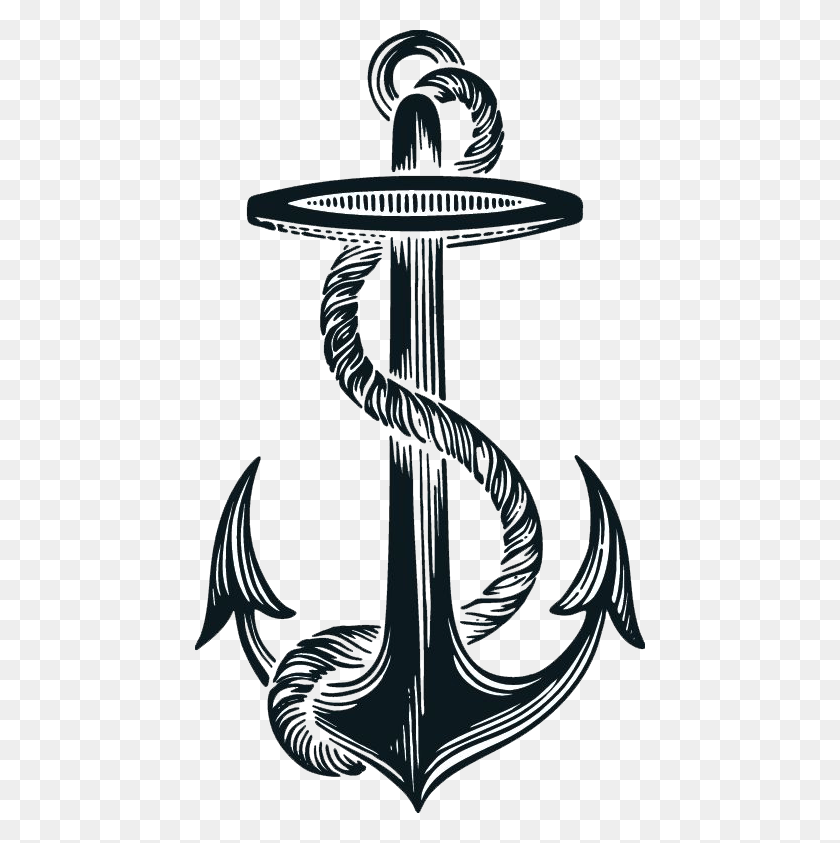 450x783 Anchor Tattoos Tattoo Images, Hook, Zebra, Wildlife HD PNG Download
