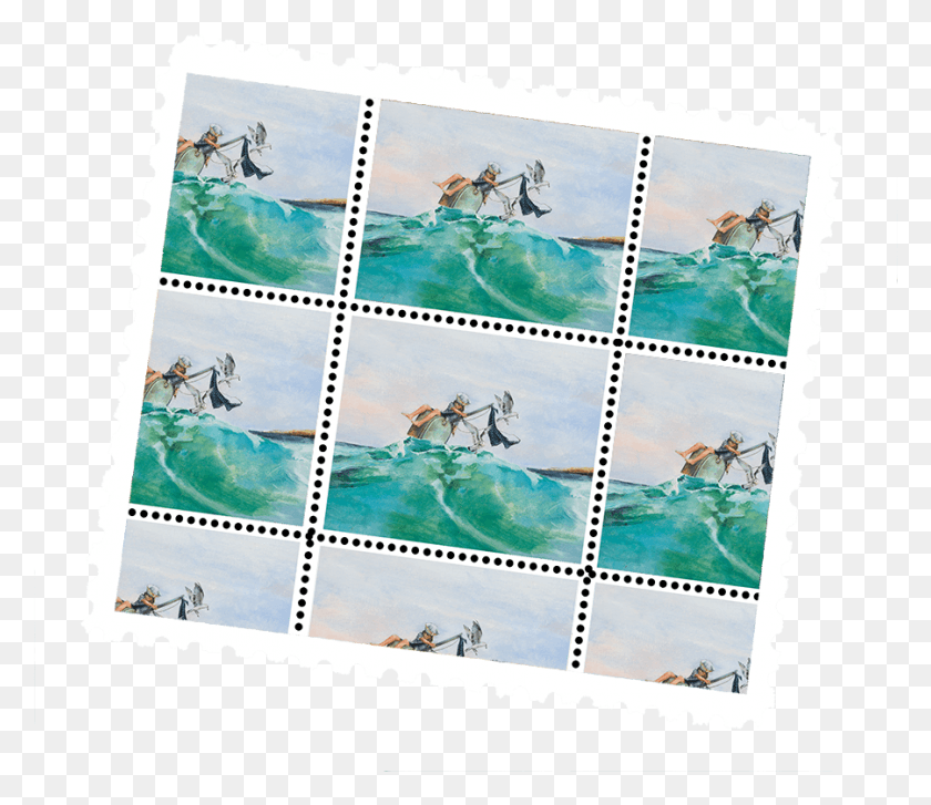 901x771 Anchors Away Vintage Stamps Surfing, Postage Stamp, Horse, Mammal HD PNG Download