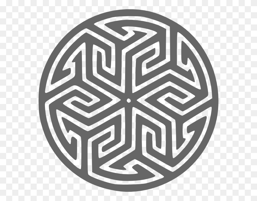 588x597 Ancient Arabian Motif Clip Art, Pattern, Maze, Labyrinth HD PNG Download