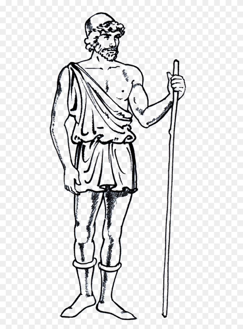 548x1075 Рисунок Древнегреческого Человека, Человек, Человек Hd Png Скачать