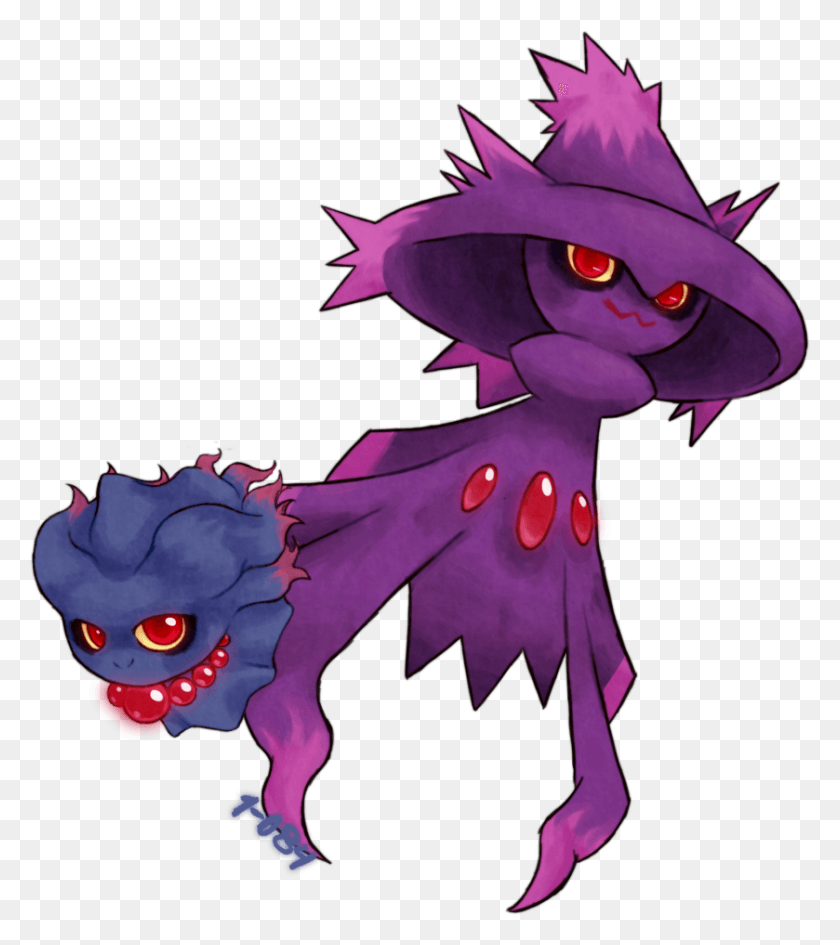 839x953 And 429 Misdreavus And Mismagius By 1 084 D6oh8yg Misdreavus And Mismagius, Dragon, Purple, Toy HD PNG Download