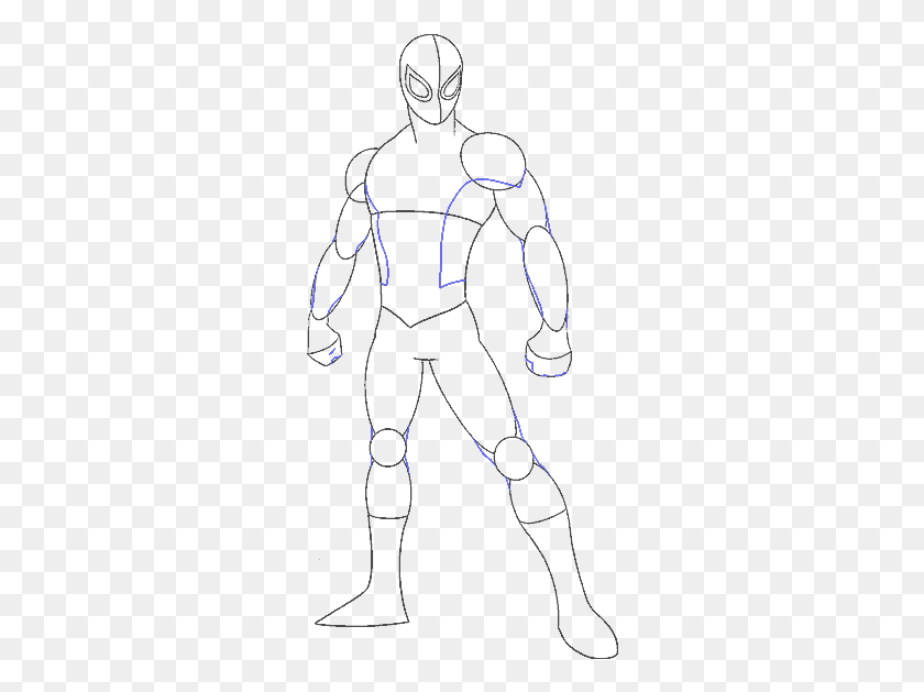 284x569 And Arms Drawing Shoulders Line Art, Person, Human HD PNG Download