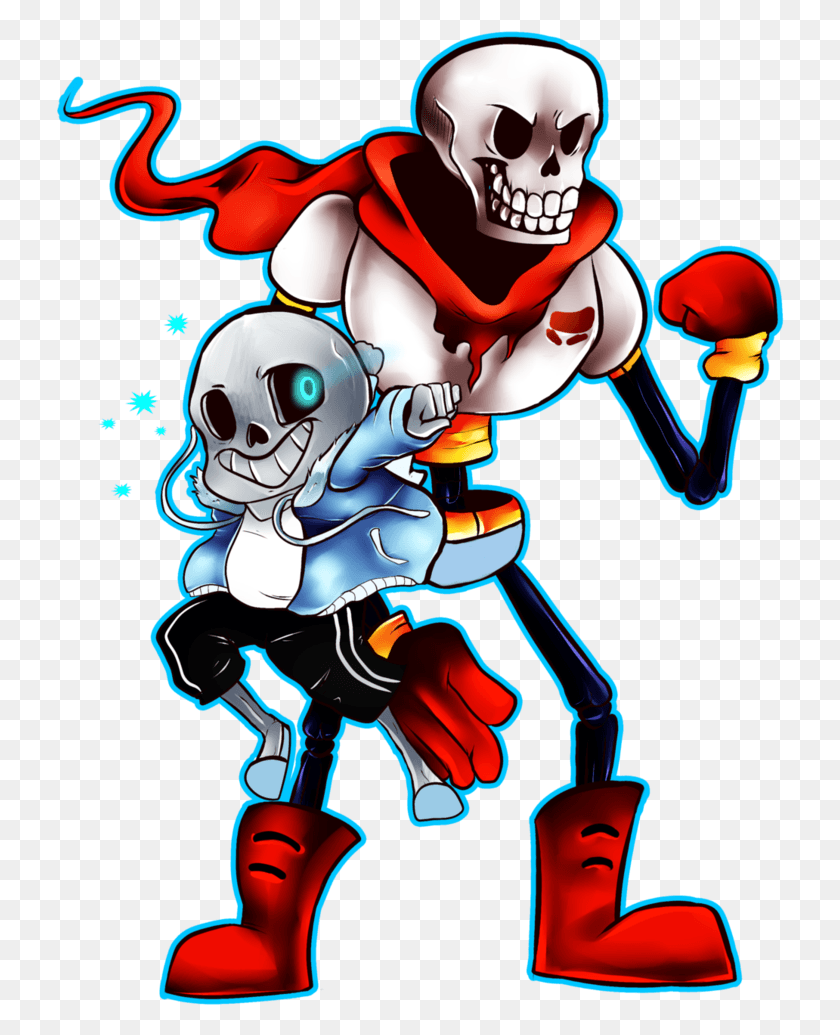 729x975 And By Acidiic Undertale Papyrus And Sans Fanart, Graphics, Light HD PNG Download