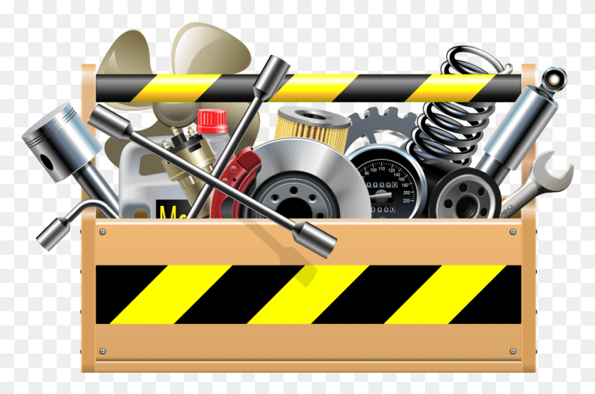 962x613 And Computer Car Parts Euclidean Vector File Clipart Red Toolbox, Machine, Spoke, Motor HD PNG Download