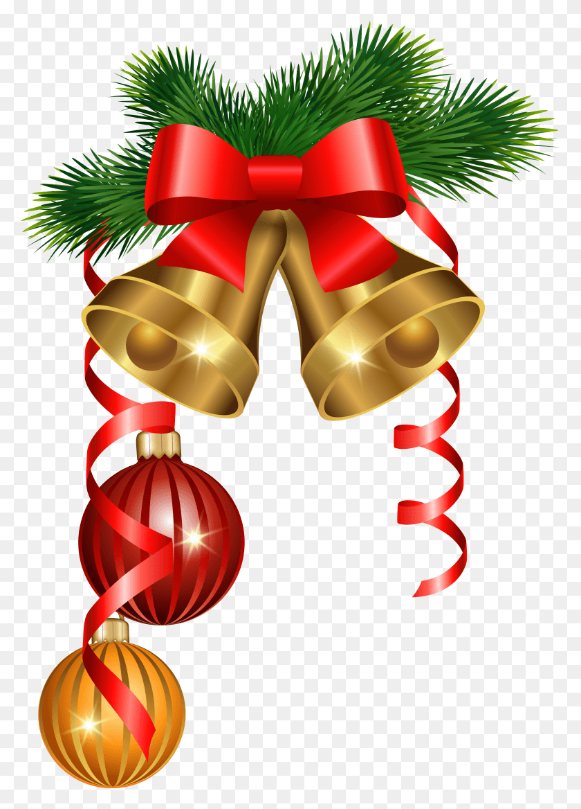 4306x6120 And Golden Tree Decoration Ornaments Christmas Bells Merry Christmas Bells HD PNG Download