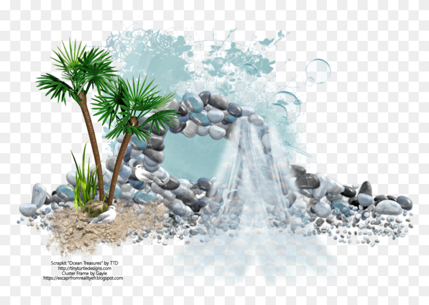 1147x791 And Here Is A Sample Using One Of The Cluster Frames Fountain, Plant, Tree HD PNG Download