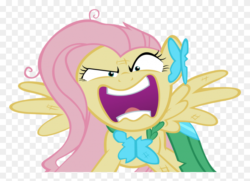 1483x1043 And My Little Pony Fluttershy Crazy, Graphics, Face HD PNG Download
