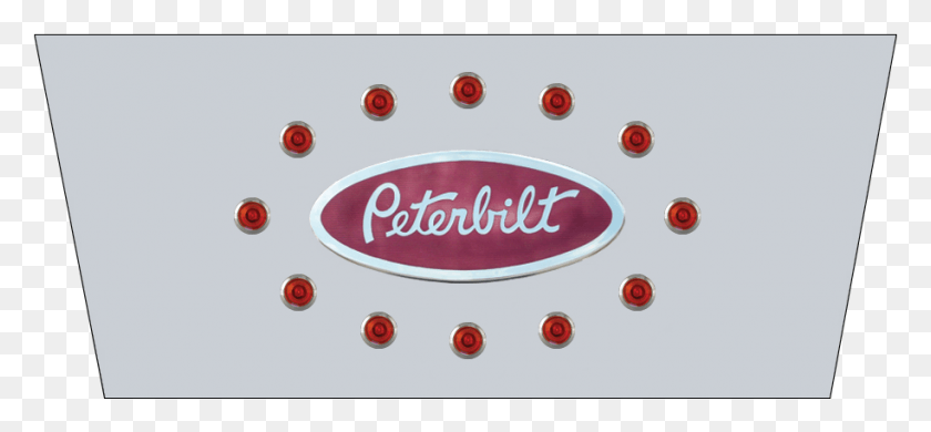 914x387 And Peterbilt Logo Holes Circle, Text, Meal, Food HD PNG Download