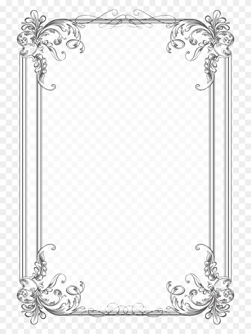 730x1057 And Picture Word Vintage Wedding Invitation Frames Portable Network Graphics, Mirror HD PNG Download