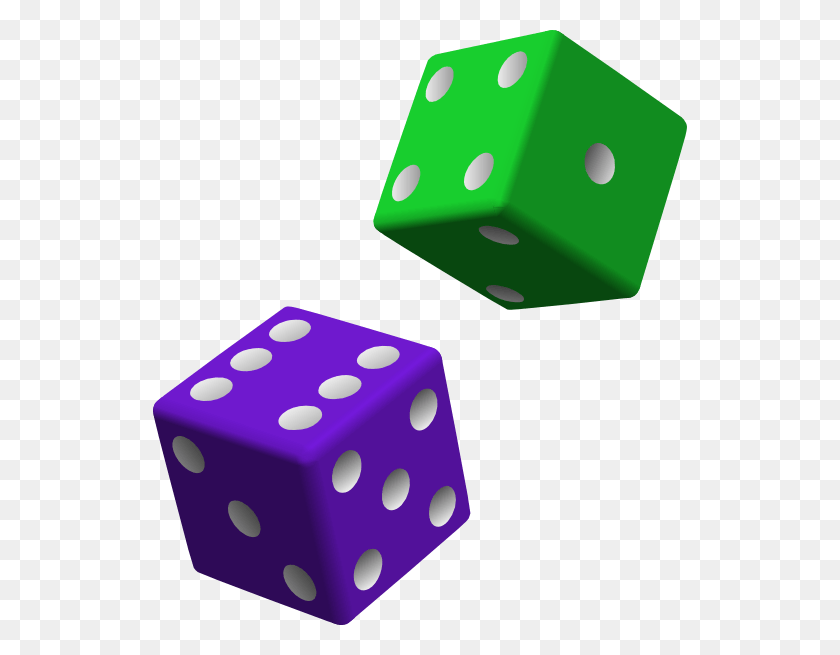 534x595 And Purple Dice Dice Clip Art Free, Game HD PNG Download