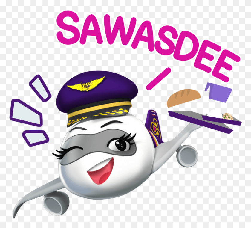 947x852 And Sticker Shop Then Search For Thai Official Accounts Thai Airways Cartoon, Toy, Flyer, Poster HD PNG Download