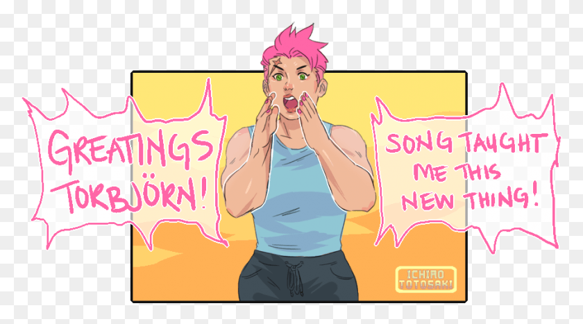 894x467 And Zarya Wants To Spread Her Knowledge Of Dabbing Cartoon, Person, Human, Advertisement HD PNG Download