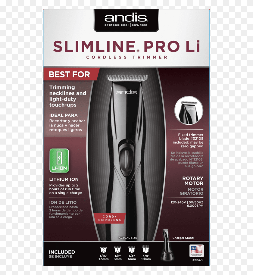 553x853 Andis Slimline Pro Li Black, Poster, Advertisement, Flyer HD PNG Download