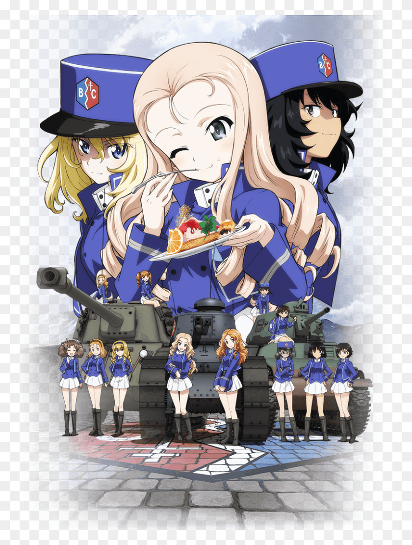 810x1091 Andou Azumi Marie And Oshida Girl Und Panzer Bc Freedom, Person, Human, Comics HD PNG Download
