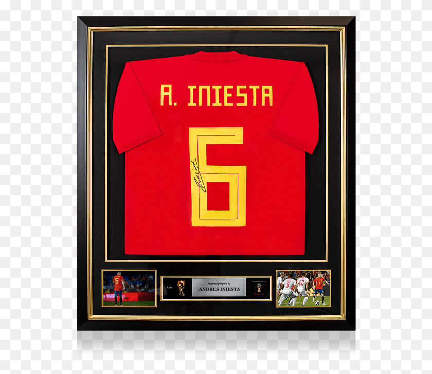 544x667 Andres Iniesta Official Fifa World Cup Back Signed Iniesta World Cup 2018 Jersey, Clothing, Apparel, Shirt HD PNG Download