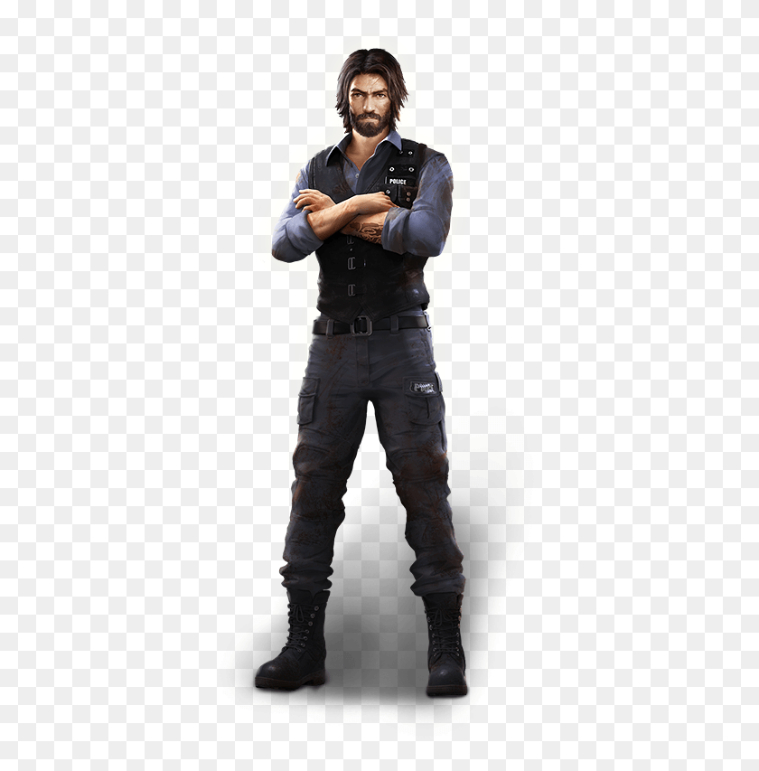 377x793 Andrew Was Once A Police Officer Andrew Free Fire, Person, Human, Clothing HD PNG Download