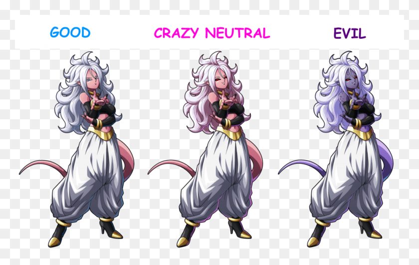 1024x622 Android 21 Forms By Frostthehobidon Dragon Ball Fighterz Render, Comics, Book, Manga HD PNG Download
