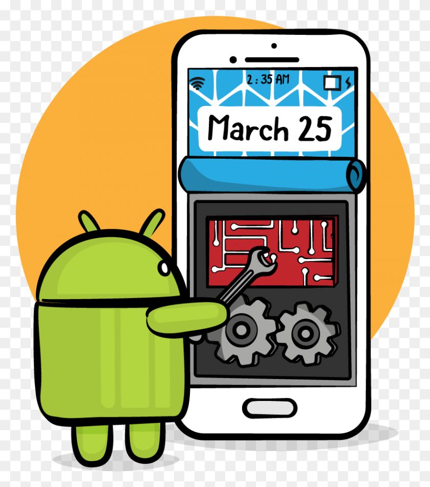 819x936 Android Background Processing Cartoon, Бензонасос, Насос, Машина Hd Png Скачать