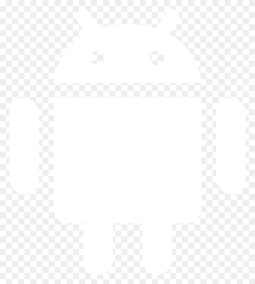 1751x1967 Логотип Android Белый Без Фона Клипарт Android, Трафарет, Этикетка, Текст Hd Png Скачать